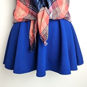 Royal Blue Skort Mini Skirt Shorts